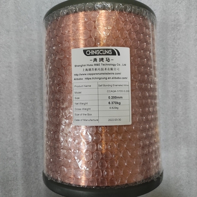 SWG33 Round Copper Self Bonding Enameled Wires High Temperature For Frameless Coil